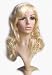 New Medium Length Platinum Blonde Waves Skin Top Wigs FREE SHIP#J70-1