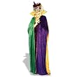 Forum Full Length Mardi Gras Cape, Green/Gold/Purple, Adult