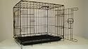 24" economy black 2 door cage EC24 + bed
