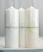Modern Monogram Personalized Unity Candle - White