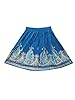 Women's Short Sequence Knee Length Gypsy Bohemian Blue Skirt