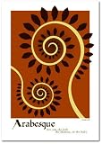 A3サイズ デザインアートポスター 【Arabesque ブラウン】