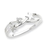 Sterling Silver CZ Star Ring
