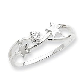 Sterling Silver CZ Star Ring: West Coast Jewelry: Jewelry