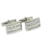 Gift for Men Cuff Links in Sterling Silver Amethyst Gemstone (cflng231)