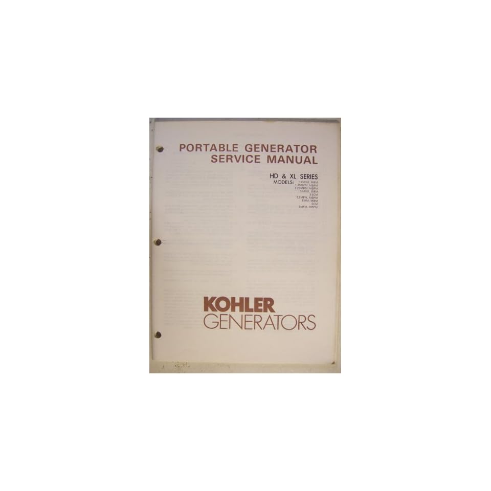 Kohler Generator Sets Parts Listing for Model 1.75 KW (K91 Powered)