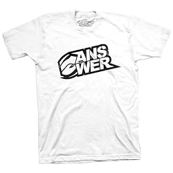 Answer Racing Stacked Men's Short-Sleeve Sportswear Shirt - White