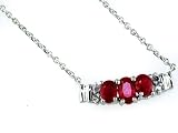 14K .55 CTW Ruby & Diamond Necklace