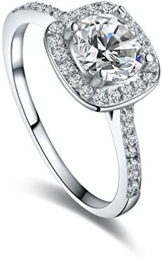 ROXI Exquisite Rings Platinum Plated with CZ Diamond Fashion Environmental Micro-inserted Jewelry (5, Silver)