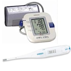 Omron HEM780 Automatic Blood Pressure Monitor with Omron Thermometer