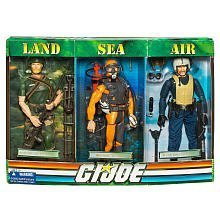 G.I. Joe 12 Inch 3-Pack Action Figures - Land, Sea, and Air