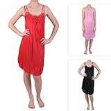 Hailey Jeans Co Womens Floral Neckline Satin Chemise Nightie