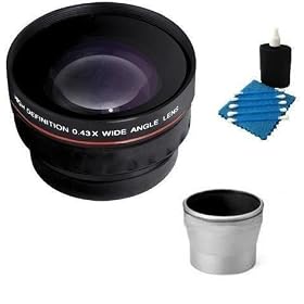 SAVEONs 58mm .43x Wide Angle Lens for Olympus SP-590 Digital Camera + Adapter Tube + Camera cleaning Kit for Olympus SP-590