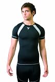 Linebreak Men's Compression Short Sleeve Tee Black/Silver XX-Large