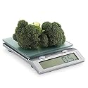 Polder KSC-310-28 Easy Read Digital Glass Top Scale, Silver