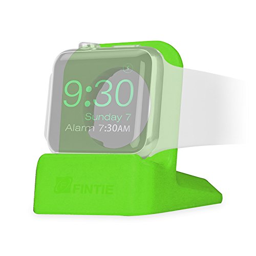 Fintie Apple Watch Stand, Scratch-Resistant Silicone Charging Dock Station w / Non-slip Base, Multi-Wire Slot for Apple Watch Series 1 Series 2 All Models 38mm & 42mm, Green