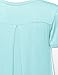Made By Johnny WT1057 Womens V Neck Short Sleeve Pleats Tunic Top XXXL Aqua