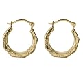 Kids? Gold Over Sterling Silver Puffed Hoop Earrings - Gold