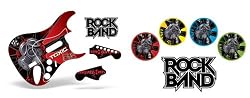 Rock Band Drum, Guitar Skin Combo, Fits Xbox 360 / PS3/2 Rockband - Toxicity Red