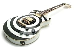 Zakk Wylde Guitar Sticker: Black Bullseye Decal to suit White Les Paul