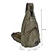 Daosen Sports Unbalance Backpack Sling Bag for Men Canvas Chest Pack/Hiking Bag Army Green