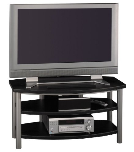 Bush Industries Verona Collection VS22942-03 - Stand for flat panel - leatherette - black - screen size: 42