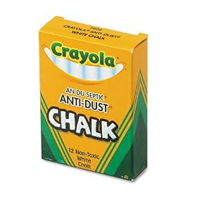 BIN501402 Anti-Dust Chalk, 3-1 4x3 8, White by Crayola