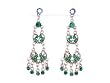 Green Crystal Chandelier Drop Earrings Fashion Jewelry