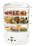 Kitchen & Housewares : Russell Hobbs 14587 Digital Steamer in white with 3 tier stackable transparent baskets