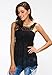 FanShou Women Lace Crochet Halter Backless Hollow Out Vest Tank Top Blouse