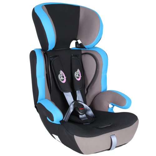 Autokindersitz blau schwarz Gruppe I/II/III 9-36kg 1-12 Jahre + verlängerter Kopfstütze