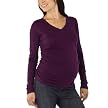 Liz Lange&reg; for Target&reg; Long Sleeve Ruched V-Neck Tee - Purple
