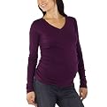 Liz Lange&reg; for Target&reg; Long Sleeve Ruched V-Neck Tee - Purple
