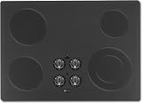 Maytag MEC5430BDB 30 Electric Cooktop with 4 Insta-Heat Radiant Elements, Hot Surface Indicator Lights and Glass-Ceramic Surface: Black