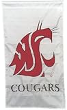 WASHINGTON STATE COUGARS Appliqued Flag 28 X 48