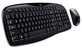 Logitech MK250 Tastatur und Maus schnurlos schwarz OEM (deutsches Tastaturlayout, QWERTZ)