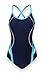 ReliBeauty Women's Adjustable Strap Cross Back One Piece Swimsuits(10-12, Navy Blue)