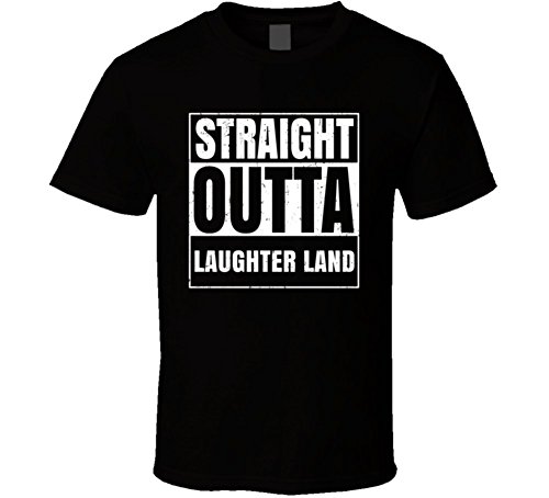 Straight Outta Laughter Land Favorite Video Game Cool Parody T Shirt M Black