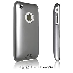 elago SF Case for iPhone 3G/3GS (Soft feeling)-Silver + Universal Dock Adapter + S2 Stand included