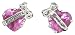 Juicy Couture Heart Banner Studs Pink Crystal Earrings