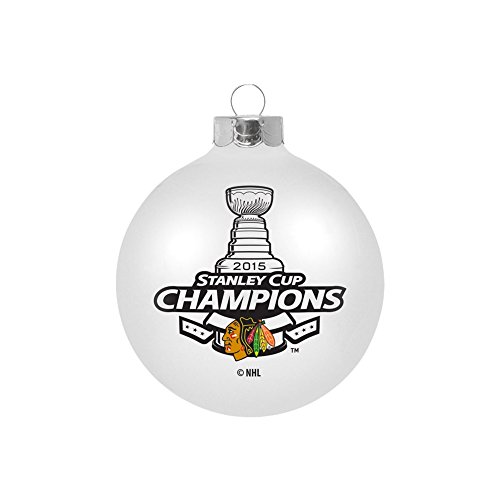 Chicago Blackhawks 2015 NHL Stanley Cup Champions Glass Ball Christmas Ornament-2 5/8