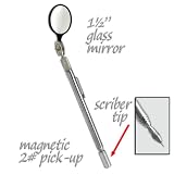 Buy 3-in-1 Telescoping Inspection Mirror Magnetic Pick-up & Scriber Pen by HK