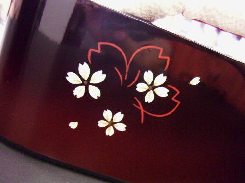 憧れ舞妓気分のこっぽり（ぽっくり）下駄★ぼかし塗桜白鼻緒