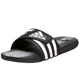 adidas Men’s Santiossage Slide, Black/Clear/White, 10 M
