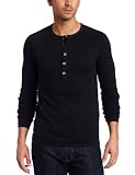 J.C Rags Men's Melange Grandad Henley Pullover
