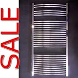 600 x 1200 Heatline chrome towel rail curved'