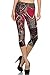 ALWAYS Women's Juniors Stretch Capri Tribal Floral Stripe Aztec Printed Leggings