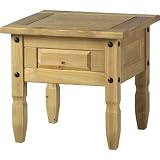 Corona Corona Lamp Table in Distressed Waxed Pine (Set of 2)