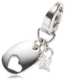 Fossil Damen-Charm Anhänger HERZ mit Zirkonia JF86096040