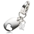 Fossil Damen-Charm Anh�nger HERZ mit Zirkonia JF86096040